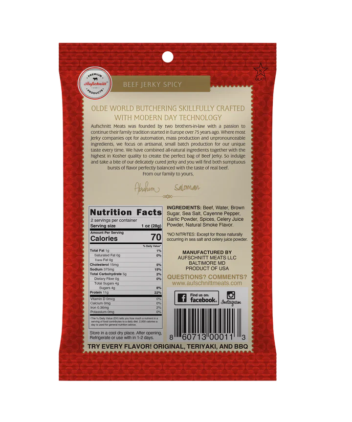 AUFSCHNITT BEEF JERKY SPICY 2 OZ - Image 4