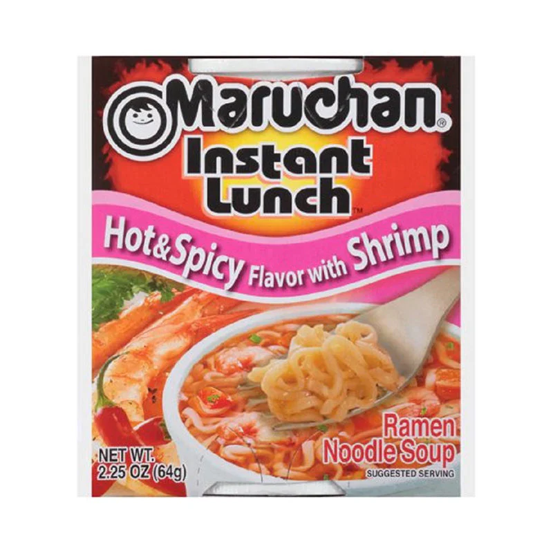 MARUCHAN INSTANT LUNCH HOT & SPICY SHRIMP FLAVOR - Image 3