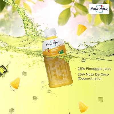 MOGU MOGU PINEAPPLE JUICE WITH NATA DE COCO 10.82 0Z - Image 3