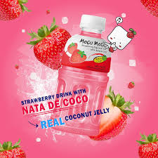 MOGU MOGU STRAWBERRY JUICE WITH NATA DE COCO 10.82 0Z - Image 2