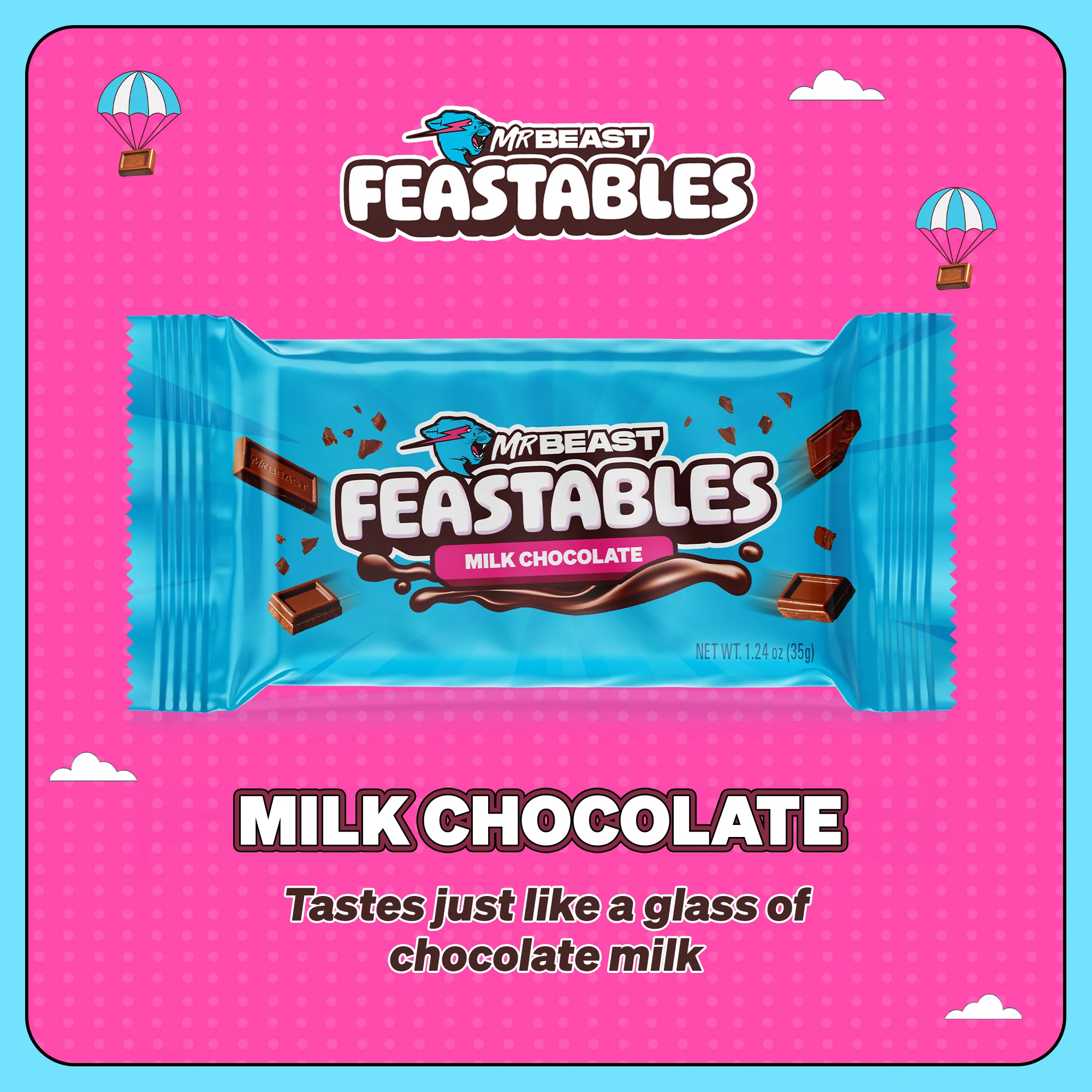 MR BEAST FEASTABLES MILK CHOCOLATE 1.24 OZ - Image 3