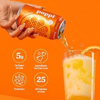 POPPI PREBIOTIC SODA ORANGE 12 OZ - Image 2