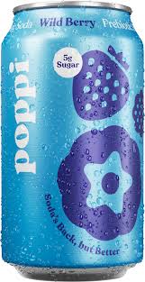 POPPI PREBIOTIC SODA WILD BERRY 12 OZ
