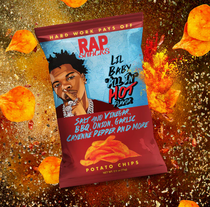 RAP SNACK LIL BABY ALL IN HOT POTATO CHIPS 2.5 OZ