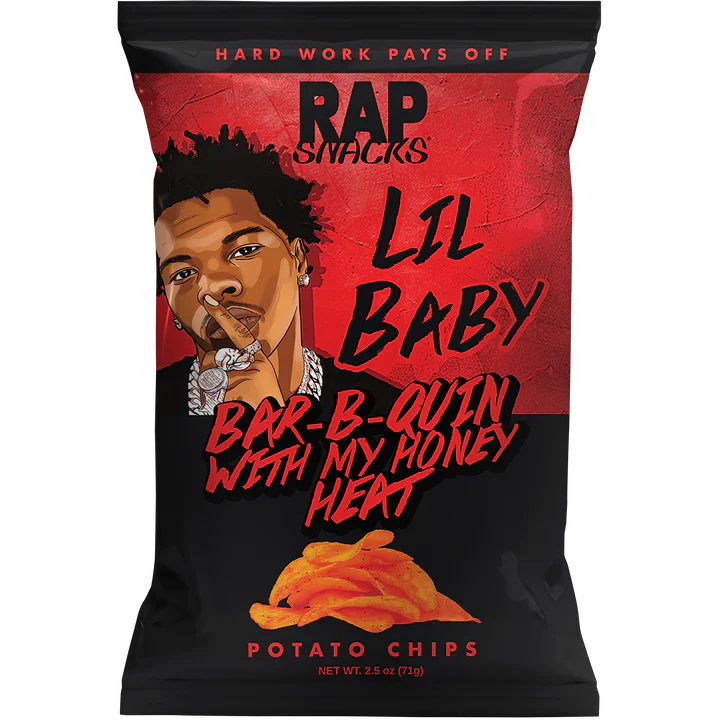 RAP SNACK LIL BABY BAR-B-QUIN WITH MY HONEY HEAT CHIPS 2.5 OZ - Image 2