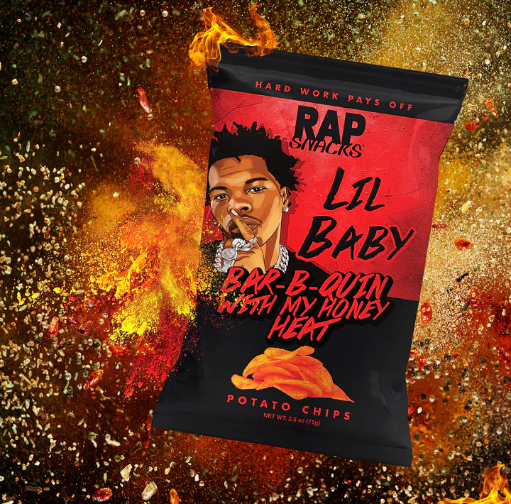 RAP SNACK LIL BABY BAR-B-QUIN WITH MY HONEY HEAT CHIPS 2.5 OZ - Image 3
