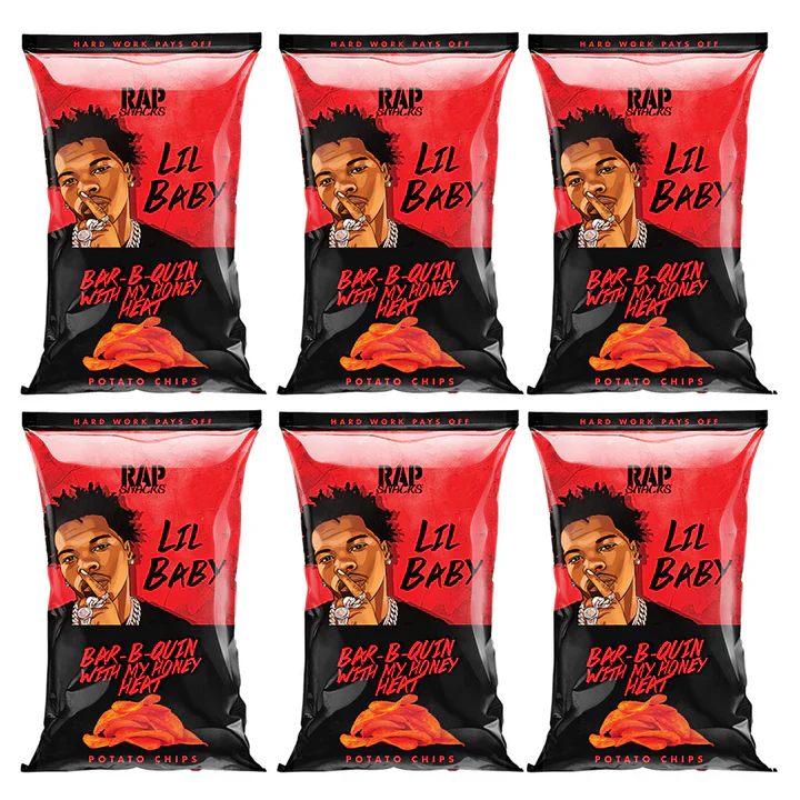 RAP SNACK LIL BABY BAR-B-QUIN WITH MY HONEY HEAT CHIPS 2.5 OZ - Image 4
