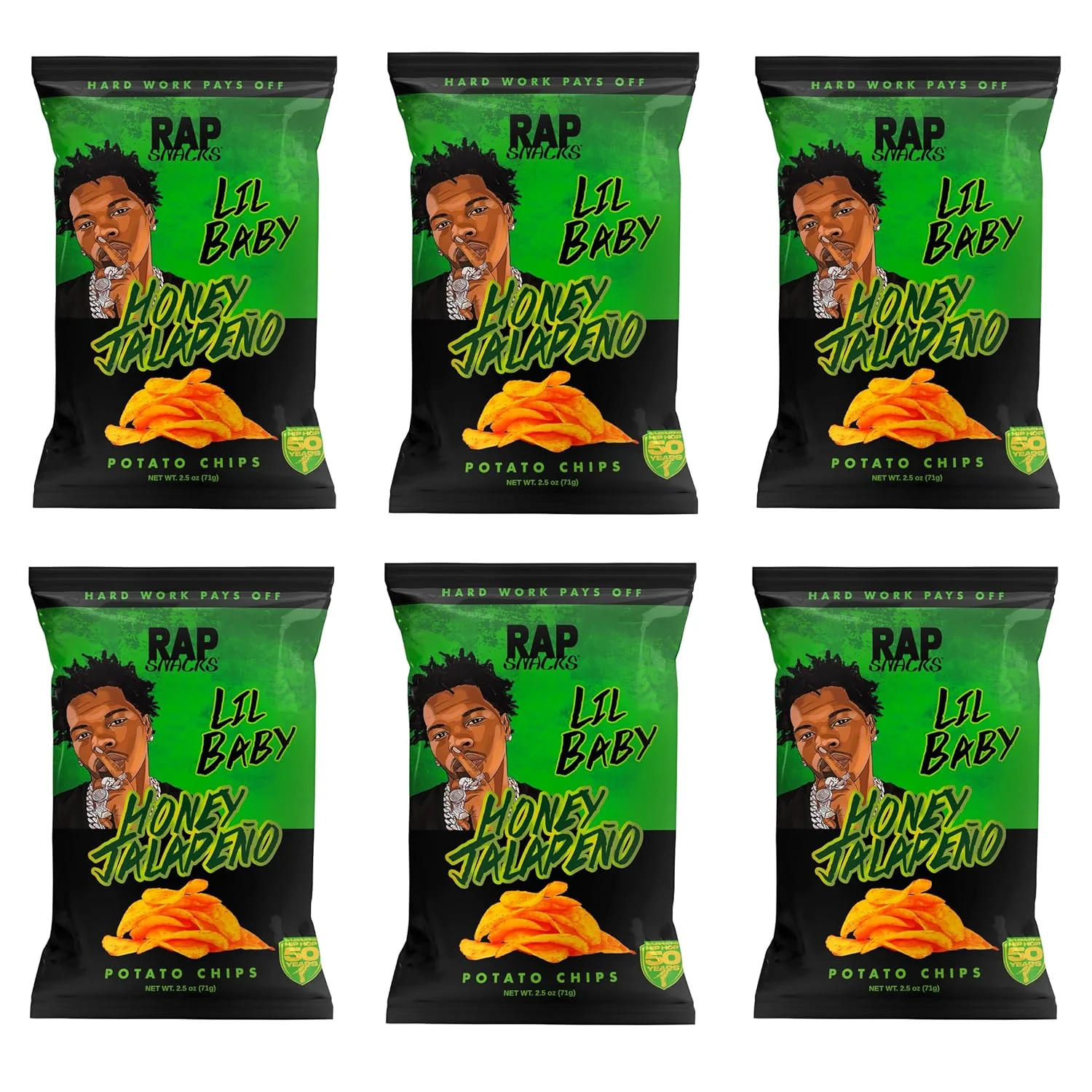 RAP SNACK LIL BABY HONEY JALAPENO CHIPS 2.5 OZ - Image 2
