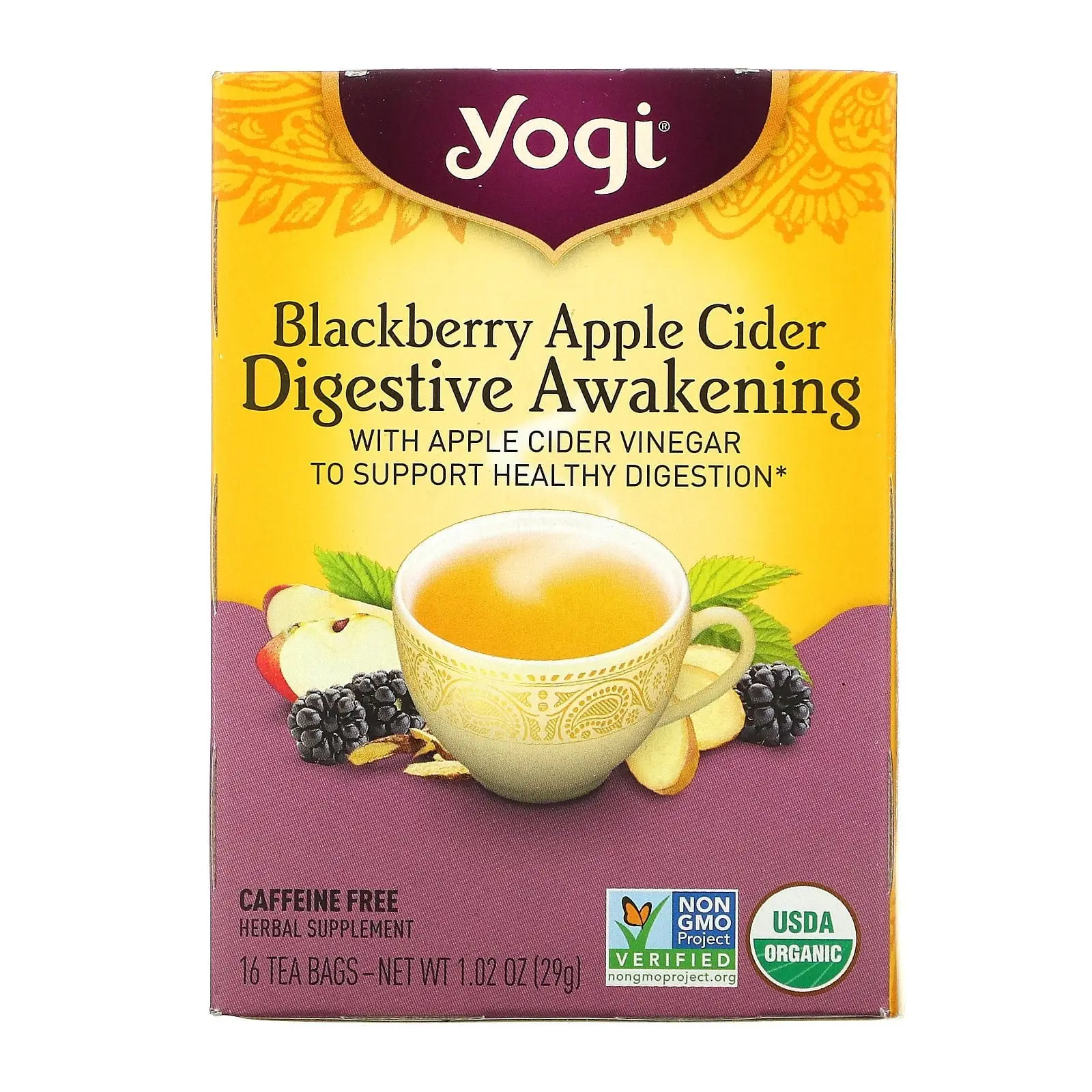 YOGI BLACKBERRY APPLE CIDER DIGESTIVE AWAKENING 1.02 OZ